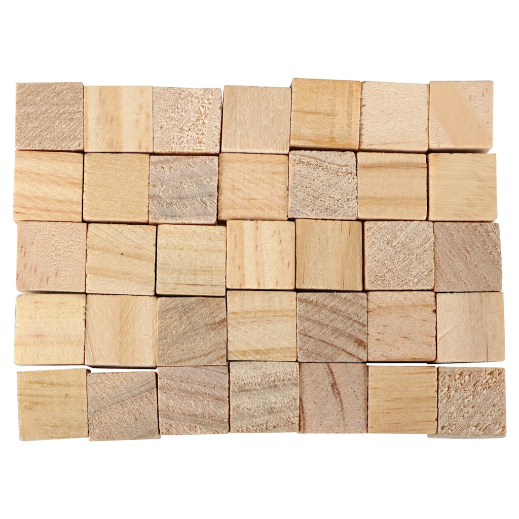 Crafters Square Wood Craft Cubes, 36ct. Packs Blossom Global Store