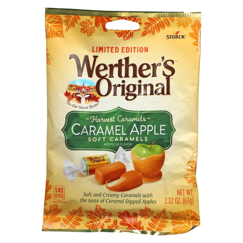 Werther's Original CaramelApple Soft Candies, 2.22oz. Bags Blossom